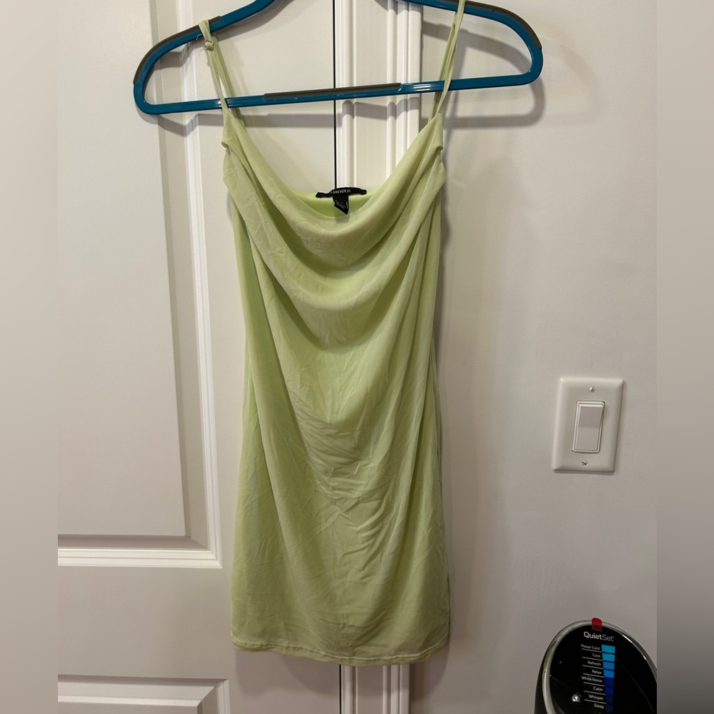 Cowl Neck Light Green Windsor Cocktail Party Dress